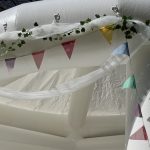 Hochzeit efeu mit wimpel